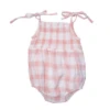 PAINTED GINGHAM PINK TIE STRAP SMOCKED BUBBLE 1 PAINTED GINGHAM PINK TIE STRAP SMOCKED BUBBLE -Deals Baby Products Store angel dear painted gingham pink tie strap smocked