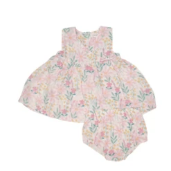 PINWHEEL FLORAL KIMONO DRESS AND BLOOMER
