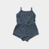 BABY SUMMER ROMPER IN DUSTY BLUE