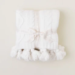 COZYCHIC CABLE THROW - CREAM