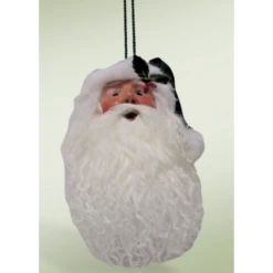 SANTA HEAD ORNAMENT GREEN