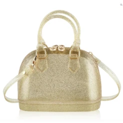 CATE JELLY BAG IN GOLD SPARKLE
