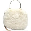 LOVIE FAUX FUR BAG IN IVORY