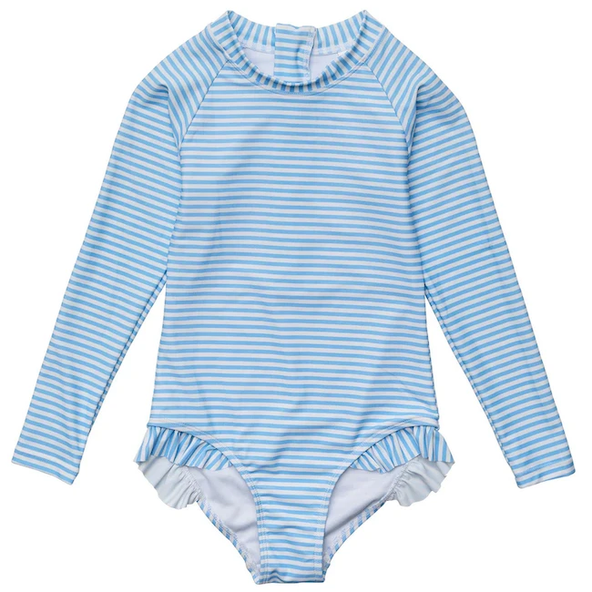 CORNFLOWER STRIPE SUSTAINABLE LONG SLEEVE SURF SUIT CORNFLOWER STRIPE SUSTAINABLE LONG SLEEVE SURF SUIT -Deals Baby Products Store cornflower stripe sustainable long sleeve surf sui