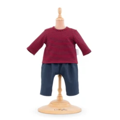 Corolle STRIPED T-SHIRT AND PANT SET FOR 14 INCH DOLL