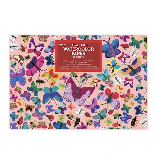 BUTTERFLIES WATERCOLORS PAD Eeboo BUTTERFLIES WATERCOLORS PAD -Deals Baby Products Store eeboo butterflies watercolors pad