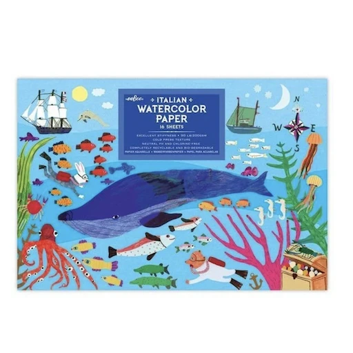 IN THE SEA WATERCOLORS PAD Eeboo IN THE SEA WATERCOLORS PAD -Deals Baby Products Store eeboo in the sea watercolors pad