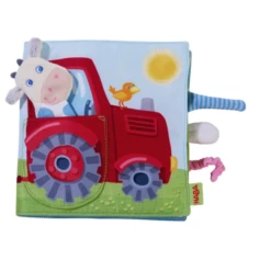 Haba DOWN ON THE FARM SOFT BOOK WITH COW PUPPET