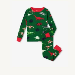 Hatley FESTIVE DINOS ORGANIC COTTON PAJAMA SET
