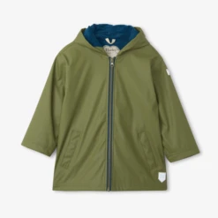 Hatley FOREST GREEN ZIP UP SPLASH JACKET