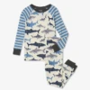 Hatley SHARK SCHOOL ORGANIC COTTON RAGLAN PAJAMA SET -Deals Baby Products Store hatley shark school organic cotton raglan pajama s