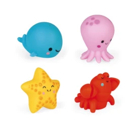 Janod 4 SEA ANIMALS SQUIRTIES