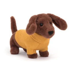 JELLYCAT SWEATER SAUSAGE DOG YELLOW