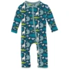 PRINT COVERALL WITH ZIPPER IN PEACOCK MULTI-ANIMAL/9-12M -Deals Baby Products Store kickee pants print coverall with zipper in peacock