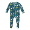 PRINT FOOTIE WITH ZIPPER IN PEACOCK MULTI-ANIMAL -Deals Baby Products Store kickee pants print footie with zipper in peacock m