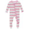 PRINT MUFFIN RUFFLE FOOTIE WITH ZIPPER IN SOCK HOP STRIPE -Deals Baby Products Store kickee pants print muffin ruffle footie with zippe