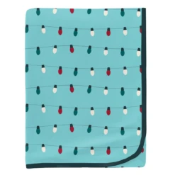 PRINT SWADDLING BLANKET IN ICEBERG HOLIDAY LIGHTS