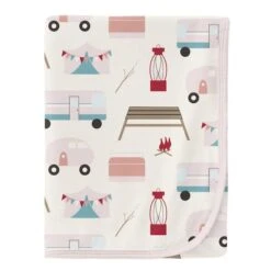 PRINT SWADDLING BLANKET IN NATURAL CAMPING