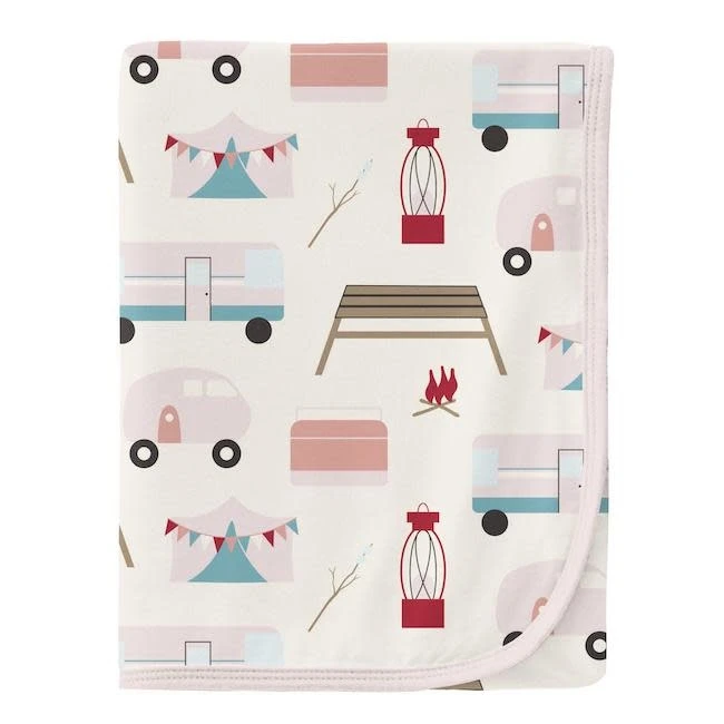 PRINT SWADDLING BLANKET IN NATURAL CAMPING PRINT SWADDLING BLANKET IN NATURAL CAMPING -Deals Baby Products Store kickee pants print swaddling blanket in natural ca