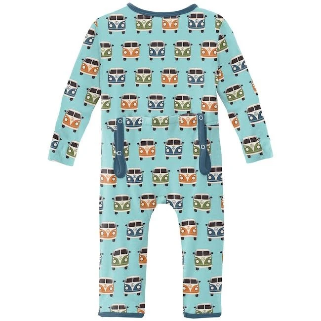 VINTAGE VANS PRINT COVERALL WITH ZIPPER VINTAGE VANS PRINT COVERALL WITH ZIPPER -Deals Baby Products Store kickee pants vintage vans print coverall with zipp 1