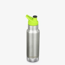 Klean Kanteen INSULATED KID CLASSIC 12OZ BOTTLE WITH KID SPORT CAP IN BRUSHED STAINLESS