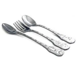 KLEYNIMALS FOOD GRADE STAINLESS STEEL FLATWARE SET, NON TOXIC-ARTIC FRIENDS