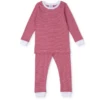 GRAYSON PAJAMA SET IN RED AND WHITE STRIPES -Deals Baby Products Store lila hayes grayson pajama set in red and white str