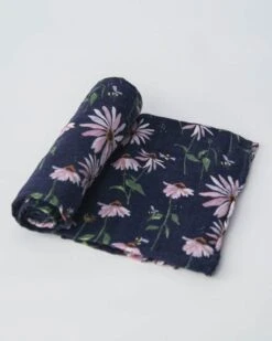 Little Unicorn DARK CONEFLOWER COTTON MUSLIN SWADDLE SINGLE
