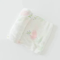 Little Unicorn DELUXE MUSLIN SINGLE SWADDLE BLANKET - PINK PEONY