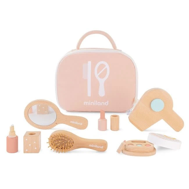 DOLL WOODEN BEAUTY SET Miniland DOLL WOODEN BEAUTY SET -Deals Baby Products Store miniland doll wooden beauty set
