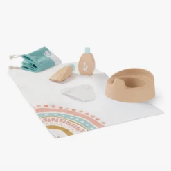 Miniland BABY DOLL CAUCASIAN BRUNETTE GIRL 15" -Deals Baby Products Store miniland wooden doll care set