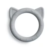 Mushie CAT TEETHER - STONE -Deals Baby Products Store mushie cat teether stone