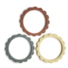 Mushie FLOWER TEETHING BRACELET SET OF 3 -Deals Baby Products Store mushie flower teething bracelet set of 3