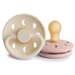 Mushie FRIGG MOON NATURAL RUBBER BABY PACIFIER 2 PACK
