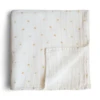 Mushie ORGANIC COTTON MUSLIN SWADDLE BLANKET - CROWNS -Deals Baby Products Store mushie organic cotton muslin swaddle blanket crown