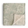 Mushie ORGANIC COTTON MUSLIN SWADDLE BLANKET IN GREEN PAISLEY -Deals Baby Products Store mushie organic cotton muslin swaddle blanket in gr