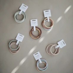 Mushie PEARL TEETHING BRACELET SET OF 3 -Deals Baby Products Store mushie pearl teething bracelet set of 3 4