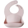 Mushie SILICONE BABY BIB-BLUSH -Deals Baby Products Store mushie silicone baby bib blush