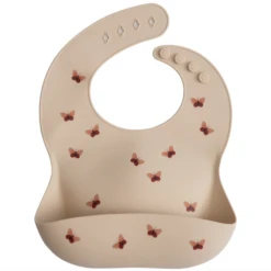 Mushie SILICONE BABY BIB- BUTTERFLIES