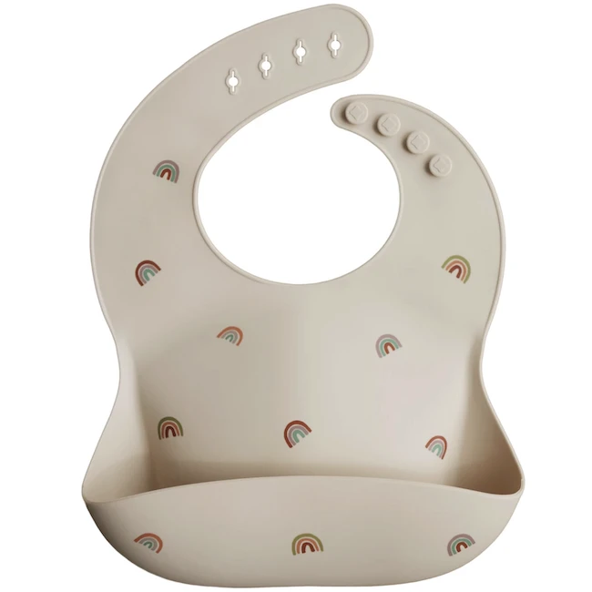 SILICONE BABY BIB-RAINBOWS Mushie SILICONE BABY BIB-RAINBOWS -Deals Baby Products Store mushie silicone baby bib rainbows