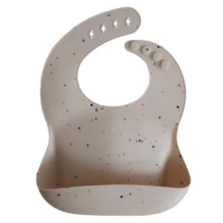Mushie SILICONE BABY BIB-VANILLA CONFETTI
