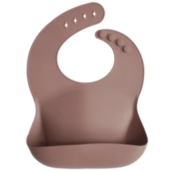 Mushie SILICONE BABY BIB-WOODCHUCK