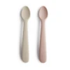 Mushie SILICONE FEEDING SPOONS BLUSH/SHIFTING SAND -Deals Baby Products Store mushie silicone feeding spoons blush shifting sand