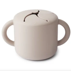 Mushie SILICONE SNACK CUP-IVORY