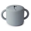 Mushie SILICONE SNACK CUP-STONE -Deals Baby Products Store mushie silicone snack cup stone