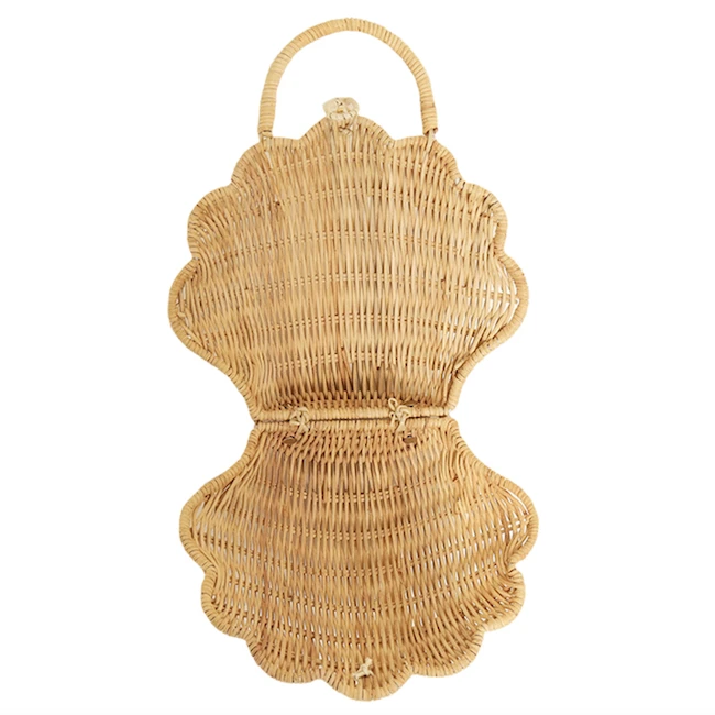 RATTAN SHELL BAG RATTAN SHELL BAG -Deals Baby Products Store olli ella rattan shell bag 1