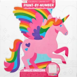 Ooly COLORIFIC CANVAS PAINT BY NUMBER KIT - MAGIC UNICORN