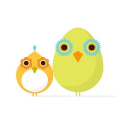 MOD BIRD DUO 14X14 -Deals Baby Products Store oopsy daisy mod bird duo 14x14 2