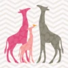 MODERN GIRAFFES-PINK 18X18 -Deals Baby Products Store oopsy daisy modern giraffes pink 18x18 1