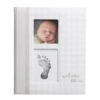 Pearhead GINGHAM BABY MEMORY BOOK AND CLEAN-TOUCH INK PAD IN GRAY -Deals Baby Products Store pearhead gingham baby memory book and clean touch